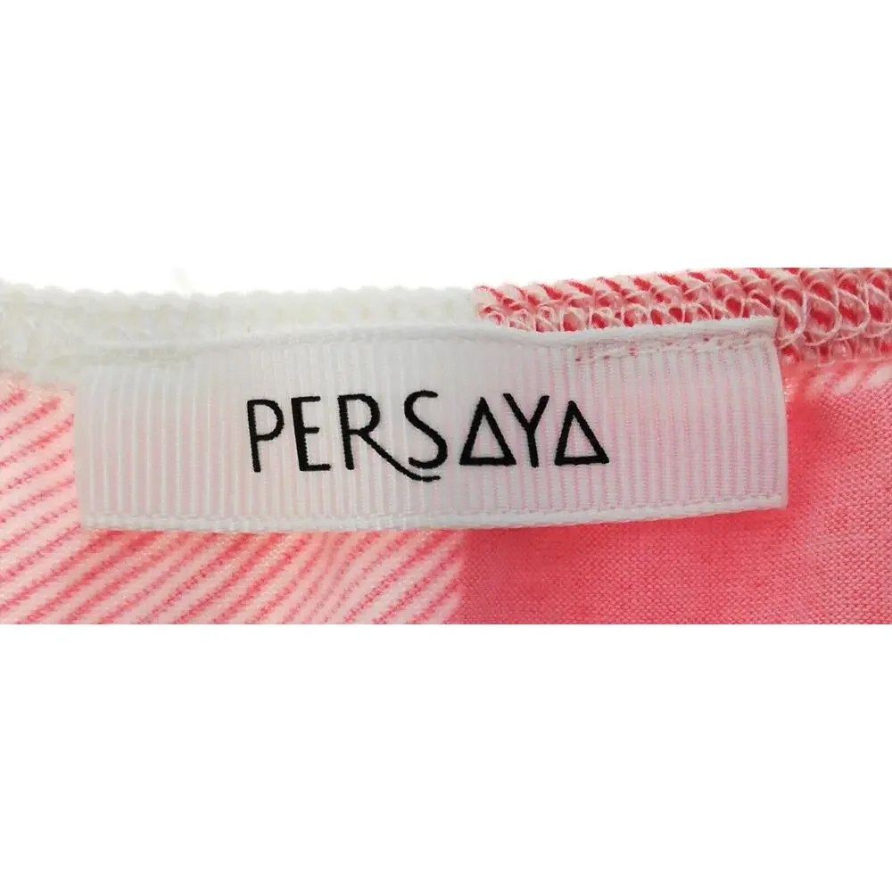 Persaya Red & White Buffalo Check Gingham Crop Top - Junior's Size Large - Chic - Picture 4 of 4